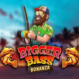 Bigger Bass Bonanza logo by Pragmatic Play at Stake Casino