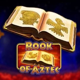 Book of Aztec slot logo by Amatic Industries at Stake Casino