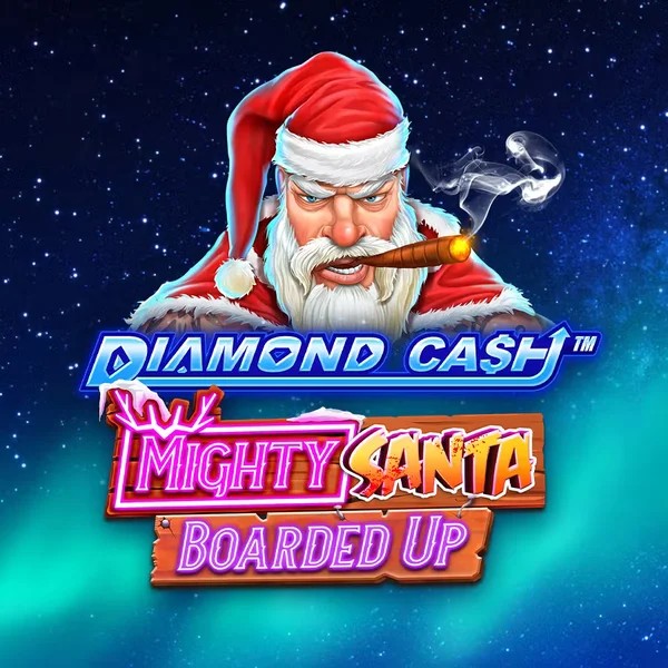 Diamond Cash Mighty Santa Boarded Up logo by Greentube at Stake Casino