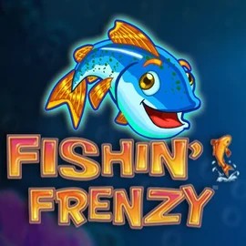 Fishin Frenzy slot logo by Blueprint Gaming at Stake Casino