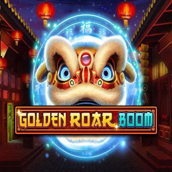 Golden Roar BOOM slot logo by Greentube at Stake Casino
