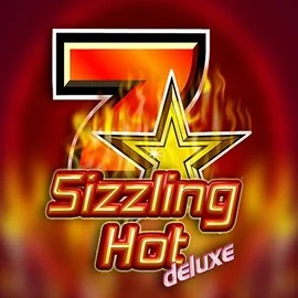 Sizzling Hot Deluxe by Novomatic, showcased at stakeecasino.com – game logo